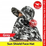 Sun Shield Face Hat / UV Sport Hat / Topi Jepun Soldier / Fishing Hat / Camping Hat / Sun Hat #9703-Military #日本军帽子 #防晒帽子